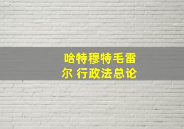 哈特穆特毛雷尔 行政法总论